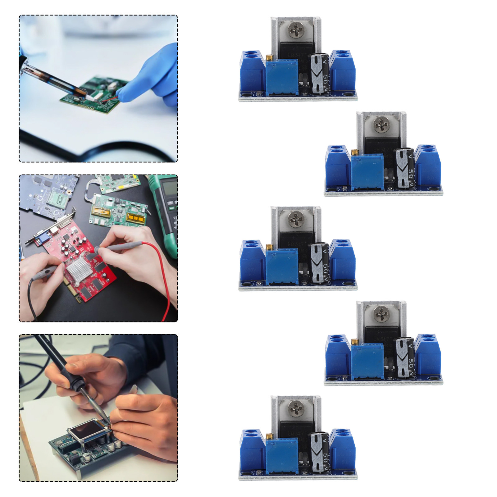 Linear Lab Power Supply Adjustable - 10 unidades de módulo regulador de